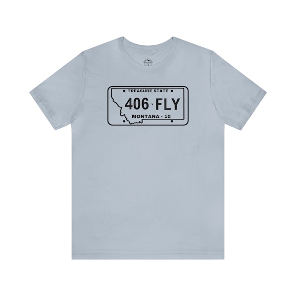 Montana "406 Fly" Classic License Plate Unisex Fly Fishing T-Shirt