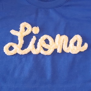 Lions Chenille Yarn Sweatshirt