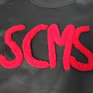 Moletom de fio de chenille para ensino médio