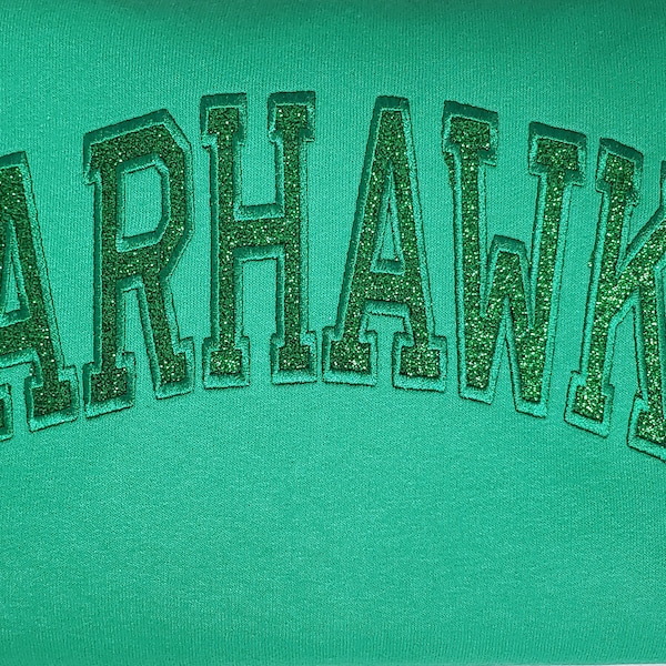 Warhawks monochromatic glitter applique Sweatshirt