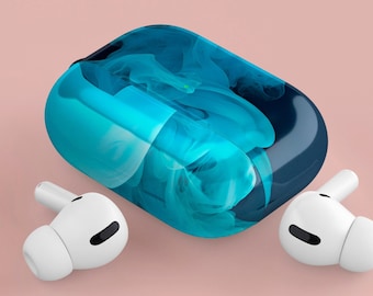 Abstract Teal AirPods Pro Case | Protective Polycarbonate