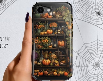 Fall Cottagecore Pumpkin Sunflower Phone Case: iPhone 18 Pro Max 17 17e 16 16e Air MagSafe S26 Ultra, Pixel 11 XL