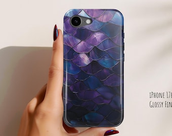 Dark Purple Phone Case iPhone 17e 16 17 Pro Max 16e 15 14 13 MagSafe Air, Galaxy S26 Ultra Plus