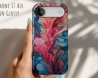 Funda para teléfono Colorful Swirls: Doble capa para iPhone 17e Air 17 Pro Max MagSafe, S26 Plus