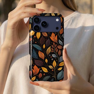 Etui na telefon z jesiennymi liśćmi: iPhone 17 Pro Max Air 17e 16 16e 15 14 13 MagSafe; Pixel 10 Pro XL 9a, Galaxy S26 Ultra S25 Plus
