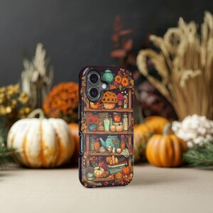 Fall Phone Case in Cool Floral & Pumpkins Anime Aesthetic: iPhone 18 Pro Max 17 17e 16 16e Air MagSafe S26 Ultra, Pixel 11 image 17
