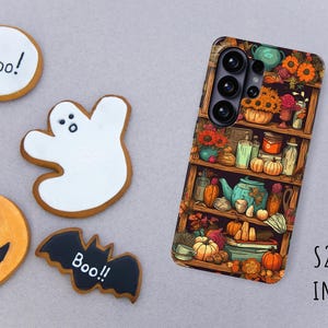 Fall Phone Case in Cool Floral & Pumpkins Anime Aesthetic: iPhone 18 Pro Max 17 17e 16 16e Air MagSafe S26 Ultra, Pixel 11 image 14