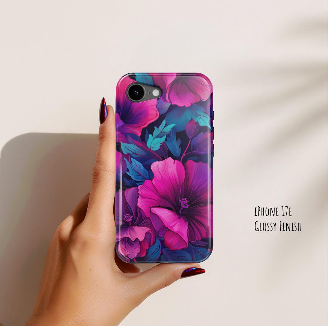 Tropical Pink Floral Phone Case, iPhone 18 Pro Max 17 17e 16 16e