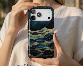 Abstract Mountains Phone Case: Dual-Layer Protection, iPhone 18 Pro Max 17 17e 16 16e Air MagSafe S26 Pixel 11