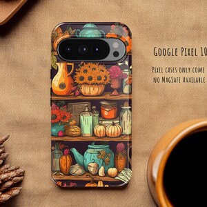 Fall Phone Case in Cool Floral & Pumpkins Anime Aesthetic: iPhone 18 Pro Max 17 17e 16 16e Air MagSafe S26 Ultra, Pixel 11 image 15