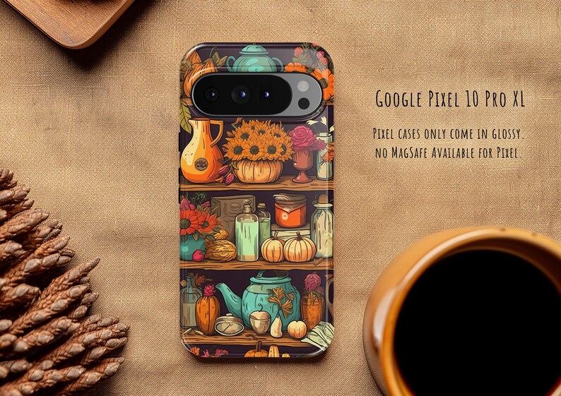 Fall Phone Case in Cool Floral & Pumpkins Anime Aesthetic: iPhone 18 Pro Max 17 17e 16 16e Air MagSafe S26 Ultra, Pixel 11 image 15