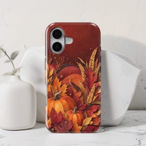Pumpkin Fall Phone Case: iPhone 17 Pro Max 17e 16 16e 15 14 13 MagSafe Air, S26 Ultra Plus, Pixel 10 XL Protective Cover