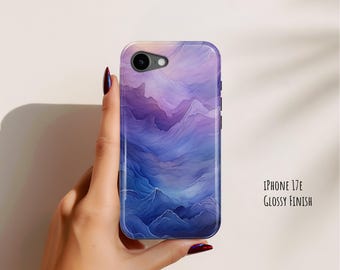 Purple Mountain Phone Case iPhone 18 Pro Max 17 17e 16 16e Air MagSafe S26 Pixel 11, Dual-Layer Protection MagSafe Cover