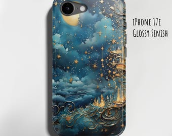 Celestial Swirly Sky Phone Case: iPhone 17e 16 17 Pro Max S26 Ultra Plus