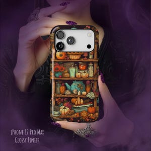 Fall Phone Case in Cool Floral & Pumpkins Anime Aesthetic: iPhone 18 Pro Max 17 17e 16 16e Air MagSafe S26 Ultra, Pixel 11 image 13