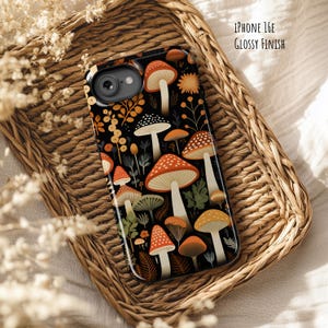 Mushroom Phone Case: iPhone 16 16e, 16 Plus, 16 Pro, 16 Pro Max, iPhone 15 Pro Max, 15 Plus iPhone 14 pro max, MagSafe, Galaxy S25 S24 Ultra