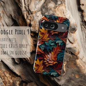 Teal Leaves Phone Case, Impact-Resistant, Dual Layer, iPhone 17e Galaxy S26 Pixel 10 image 13