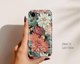 Custodia per telefono con motivo floreale botanico, compatibile con iPhone 18 Pro Max, 17, 17e, 16, 16e, Air, MagSafe, S26 e Pixel 11.