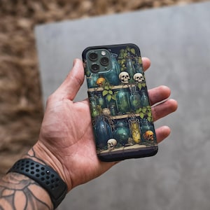 Creepy Apothecary Goth Phone Case Witchy iPhone 17 Air Pro Max 16 16e 15 14 13, Samsung Galaxy S25 S24 Plus Ultra Google Pixel 8 9 Pro XL 9a