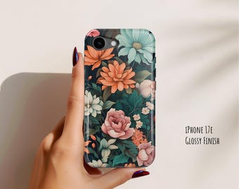 Custodia per telefono con motivo floreale, cover resistente a doppio strato, compatibile con iPhone 18 Pro Max 17 17e 16 16e Air MagSafe S26 Pixel 11