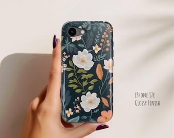 Elegante custodia per telefono con motivo floreale, compatibile con iPhone 18 Pro Max, 17, 17e, 16, 16e, Air, MagSafe, S26 e Pixel 11.