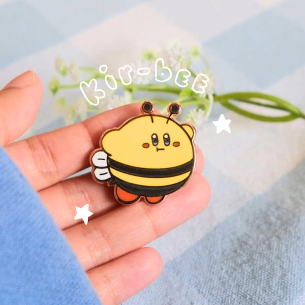 Kir(bee) Hard Enamel Rose-Gold Plated Pin | Lanyard Pin, Backpack Pin, Hat Pin, Lapel Pin, Brooch Accessory, Gift for Her, Gift for Him