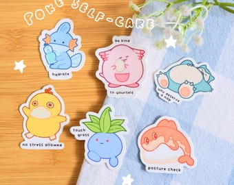 Poke Aufkleber | Vinyl wasserfest Aufkleber für Bullet Journal, Planer, Laptop, Wasserflasche, Handyhülle, Deco