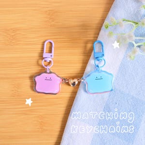 Ditto Matching Magnetic Keychains | Acrylic Charms, Cute Keychains, Couple Keychains, Cute Gift Keychain for Best Friend, Partner, Couples