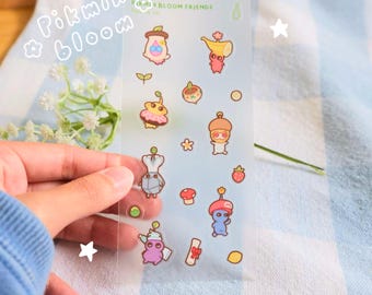 Bud Friends Sticker Sheet | Vinyl Waterproof Stickers for Bullet Journal, Planner, Laptop, Water Bottle, Phone Case, Deco