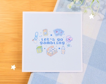 Caja Sorpresa, Gacha, Figura, Impresión Artística de Baratijas/Decoración de Pared, Ilustración Dibujada a Mano, Impresión Artística Acogedora, Arte Gacha Lindo