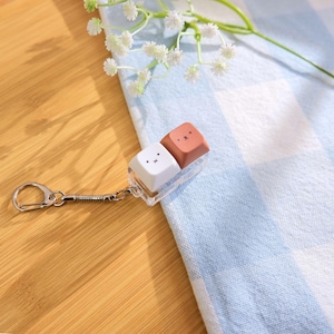 Cute Keycap Fidget Keychains | Clicky Fidget Keychain, Mechanical Keyboard Fidget, Keyboard Switch, Keyboard Fidget Toy Bunny + Bear
