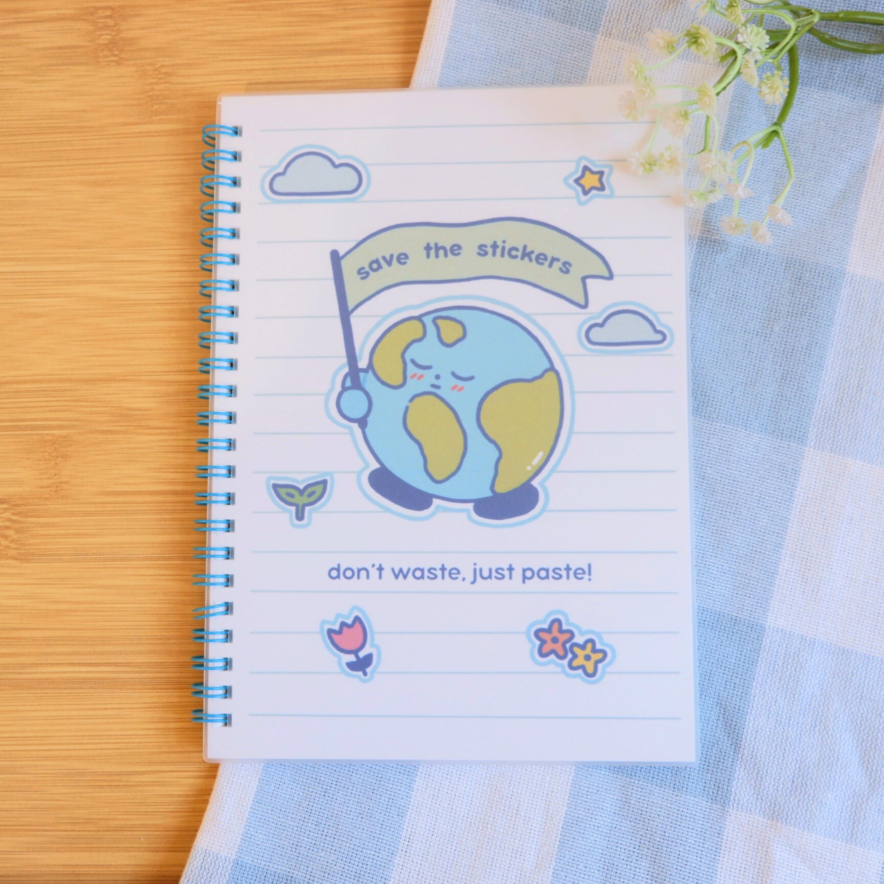 Save the Stickers Reusable Sticker Book | Sticker Album for Unused ...