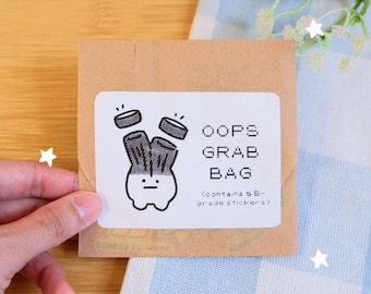 Oops Sticker Grab Bag, Oops Stickers, B-grade Lucky Bag Sticker Pack | Vinyl Waterproof Stickers