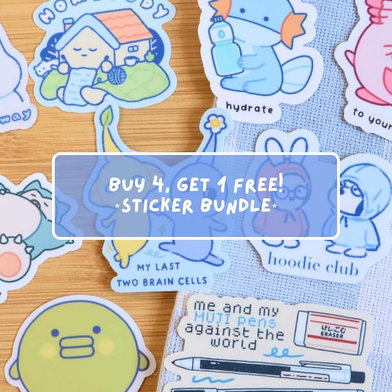 Discounted 5 Sticker Bundle! | Buy 4 Stickers Get 1 Free