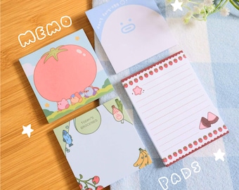 Cute Assorted Memo Pads | Notes Memo, Memo Sheets, Cute Stationery, Kawaii Memo Pad, Journaling, Note Pads