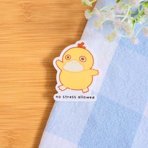 Poke Self-Care Stickers | Vinyl Waterproof Stickers for Bullet Journal, Planner, Laptop, Water Bottle, Phone Case, Deco No Stress Allowed