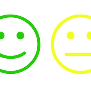5 smiley faces, smiley face,feedback scale, smiley face scale, emotion face, digital download - Ai-EPS-PNG-SVG