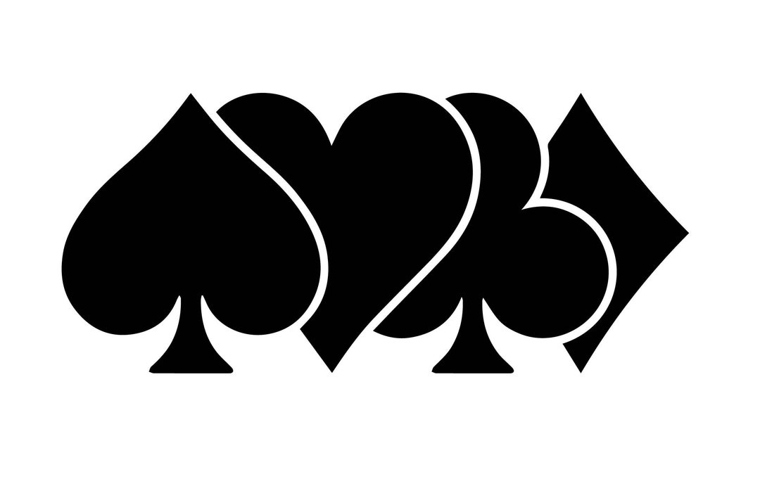 Set von Kartenanzügen, Pik, Herz, Karo, Kreuz digitaler Download AiEPSPNGSVG Etsy.de