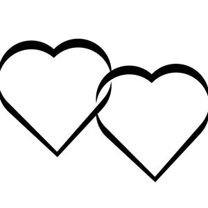 Doppeltes Herz digitaler Download - Ai-EPS-PNG-SVG