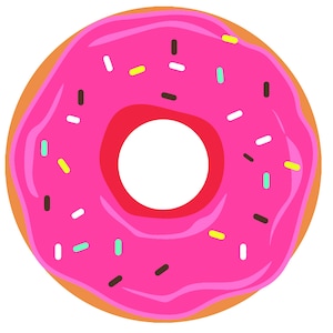 Donut, donut logo, pink donut, donut svg, donut digital download - Ai-EPS-PNG-SVG