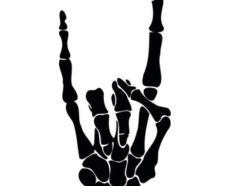 Skeleton rock hand digital download - Ai-EPS-PNG-SVG