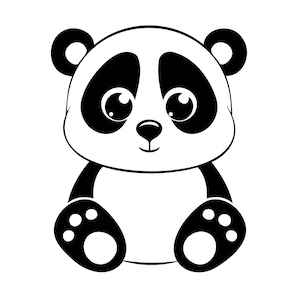 Cute Panda, animal instant digital download - Ai-EPS-PNG-SVG