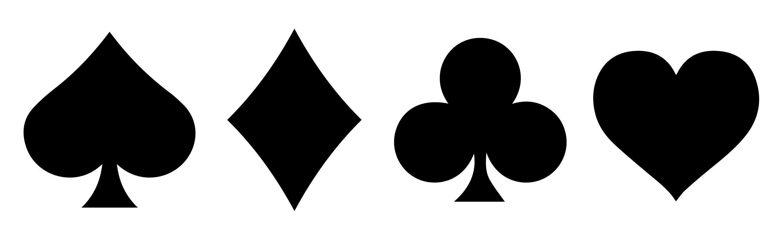 Set of Cards, Spades, Hearts, Diamond, Clubs Digital Download - Ai