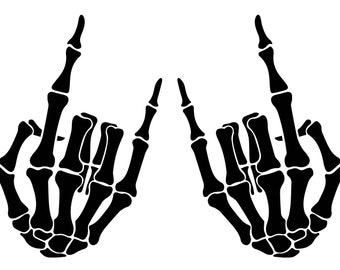 Rock on skeleton hands, skeleton hands, rock on hands, rock on hand logo, skeleton hand digital download - Ai-EPS-PNG-SVG