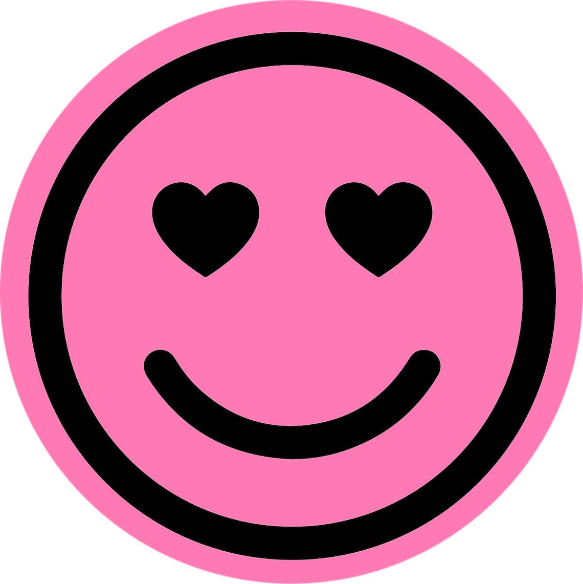 Smiley Face Heart Eyes Instant Digital Download - Ai-eps-png-svg - Etsy