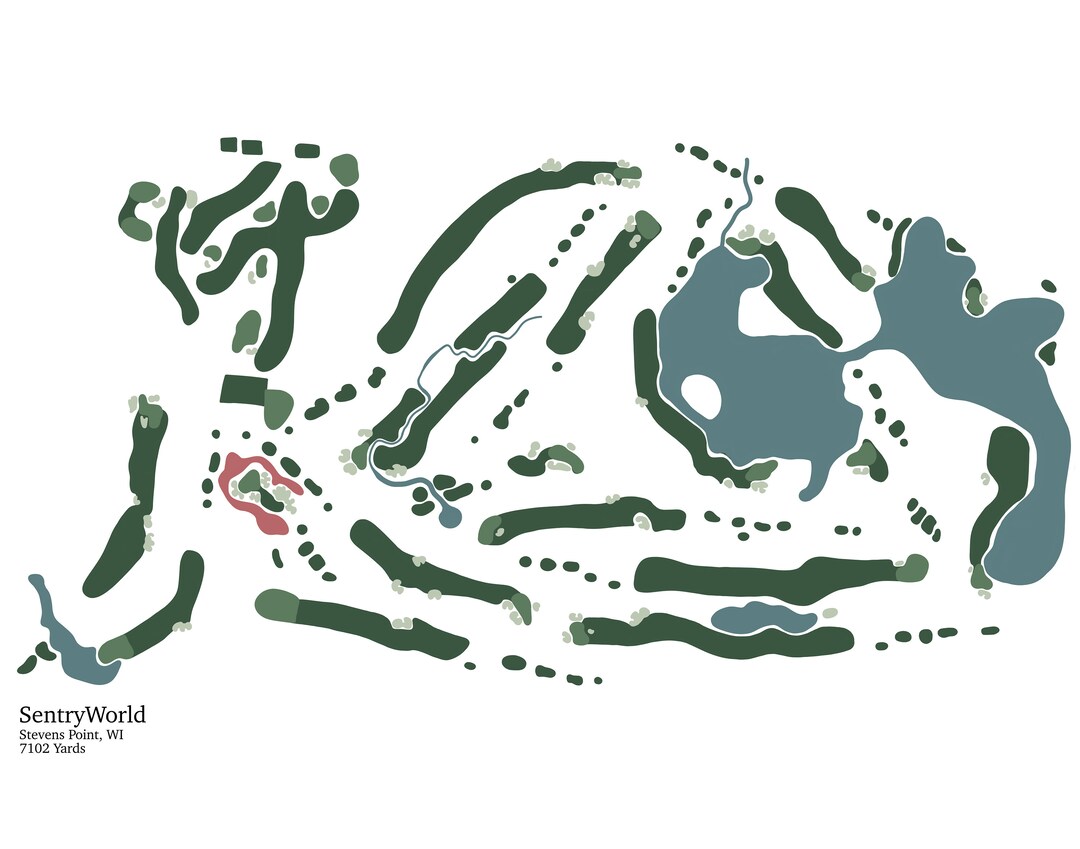 Sentryworld Golf Course Digital Map Etsy