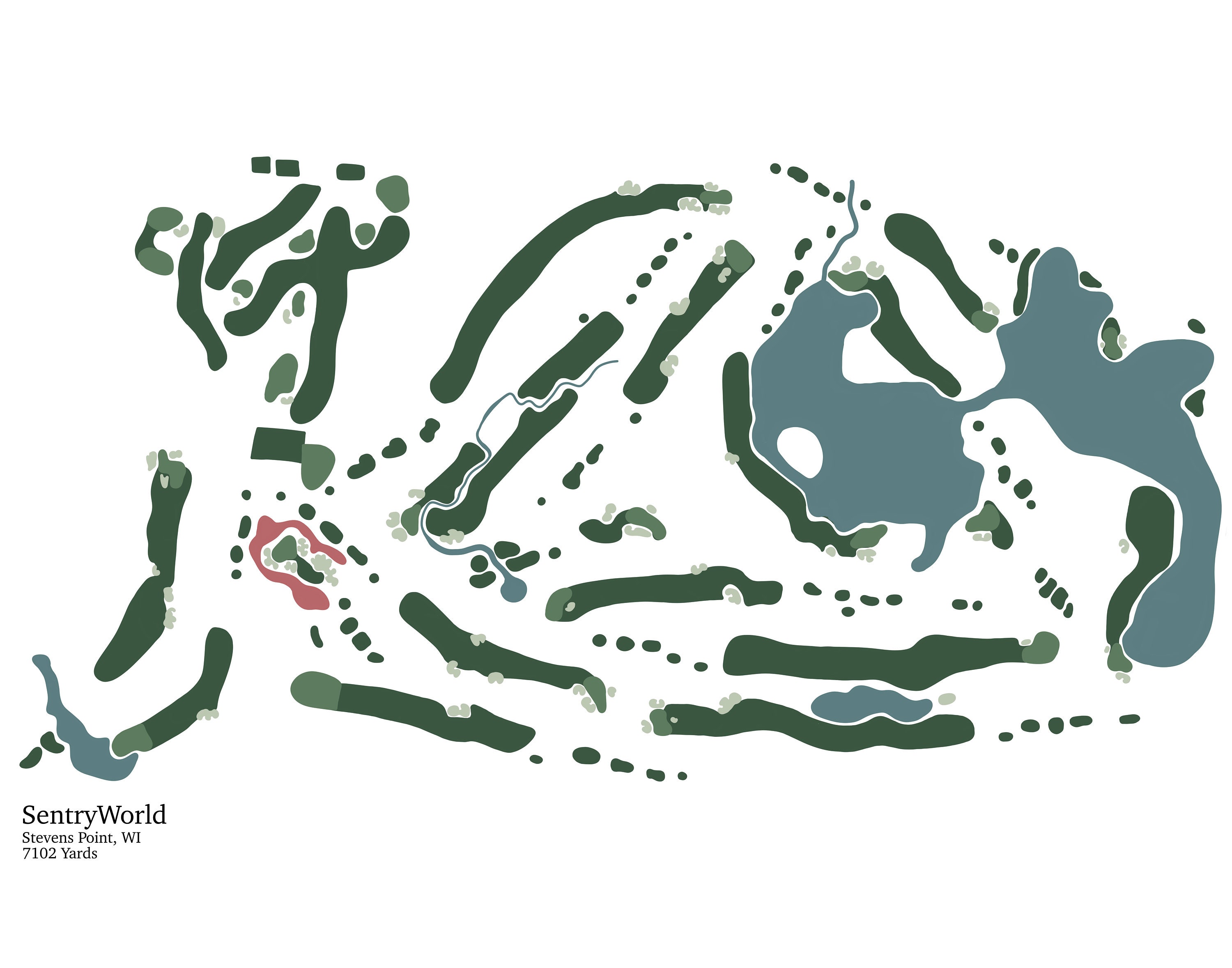 Sentryworld Golf Course Digital Map Etsy