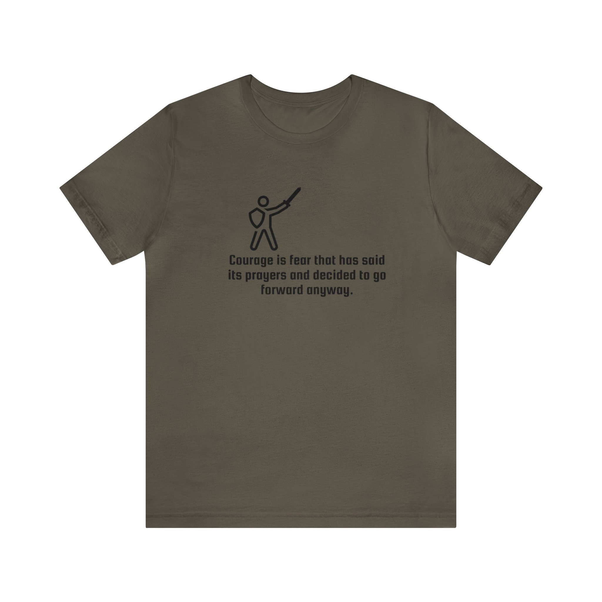 2024AW Our courageシャツ Courage Over Fear, Pray for Courage, Unisex Jersey Short Sleeve