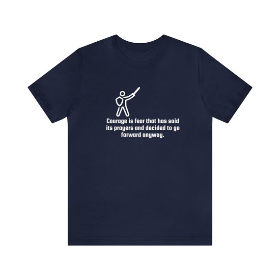 Courage Over Fear, Pray for Courage, Unisex Jersey Short Sleeve