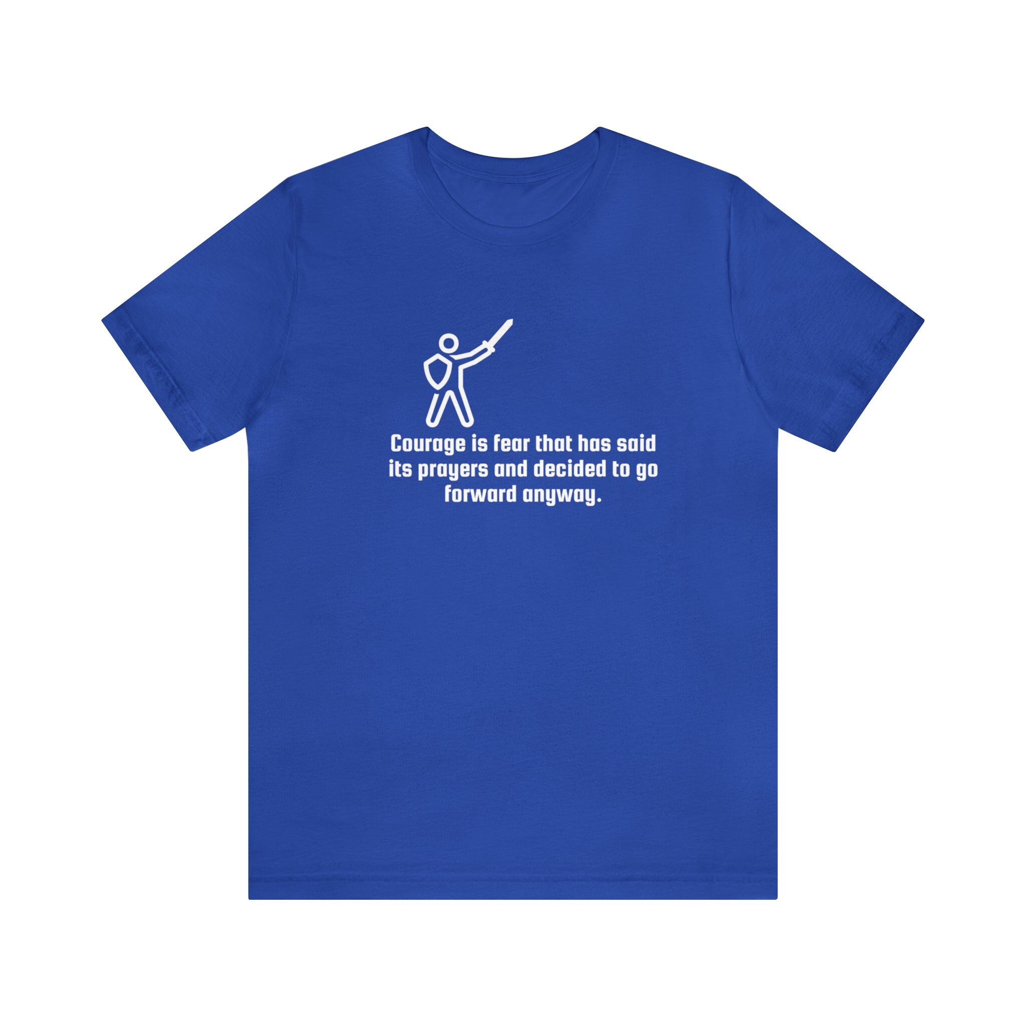 Courage Over Fear, Pray for Courage, Unisex Jersey Short Sleeve
